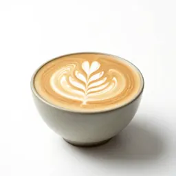 Flat white with latte art