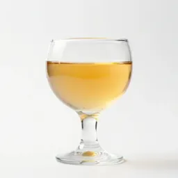 Glass of natural orange wine