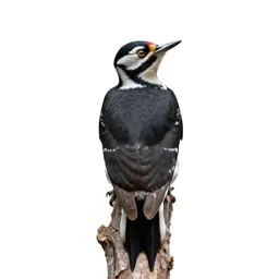 Woodpecker on bark