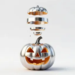 Carved pumpkin lantern