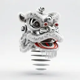Lion dance head