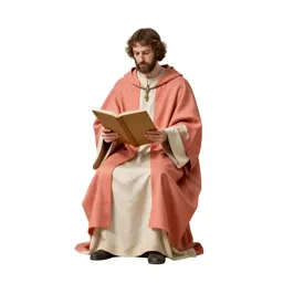 Mediaeval scribe at a lectern