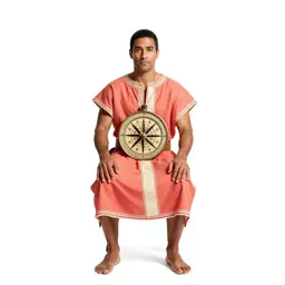Pacific navigator with a star compass