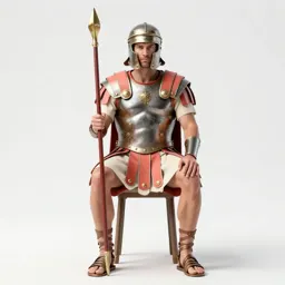 Roman legionary with a scutum
