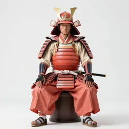 Samurai in lacquered armour
