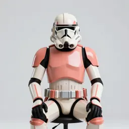 Clone trooper without a helmet