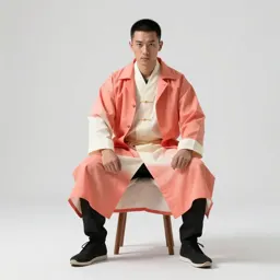 Street samurai in a long coat