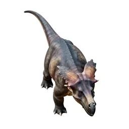 Ankylosaurus with its club tail