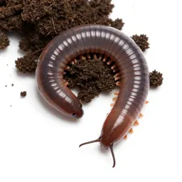 Earthworm in soil