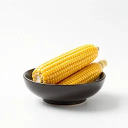 Corn cob with husk peeled