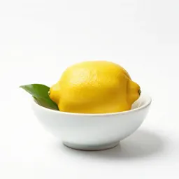 Lemon with a leaf