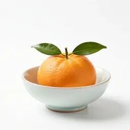 Mandarin with leaves