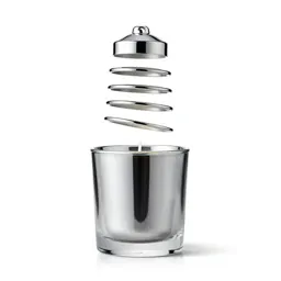 Scented candle in a vessel