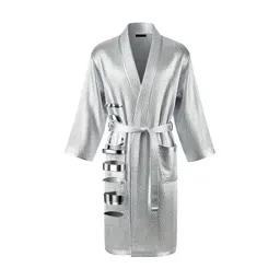 Waffle-weave bathrobe