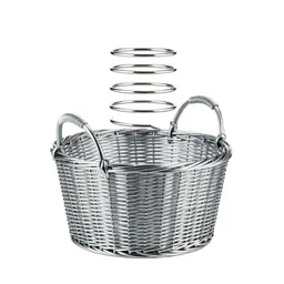 Woven storage basket with handles