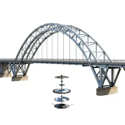 Steel arch bridge