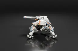 Futuristic robot-like figure