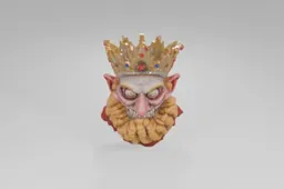 Mask with a crown on top
