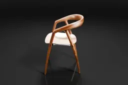 Modern wooden chair with a unique design