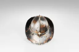 Close-up of a medieval helmet
