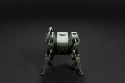 Robot-like creature with a dark green color
