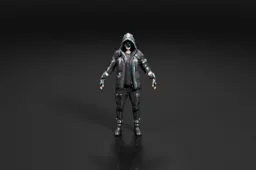 Person wearing a futuristic-looking outfit