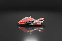Red futuristic motorcycle