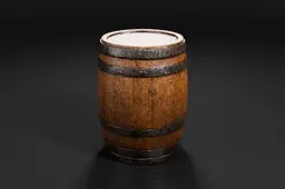 Wooden barrel with a round top