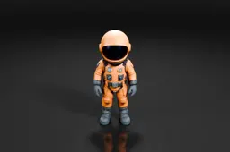 Astronaut suit in orange color