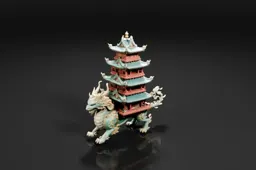 Miniature figurine of a Chinese pagoda