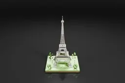 Model of the Eiffel Tower in Paris, France