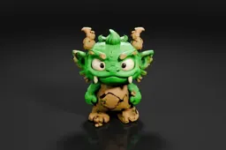 Small figurine of a green monster