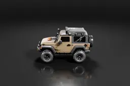 Beige-colored Jeep Wrangler JK