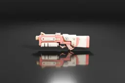 Pink and white toy gun