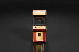 Photograph of a small arcade machine
