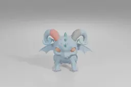 Small figurine of a blue dragon