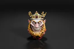 Mask with a crown on top
