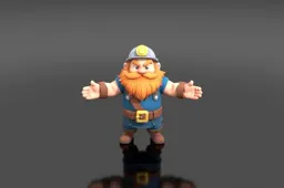 Cartoon character with a long orange beard and mustache