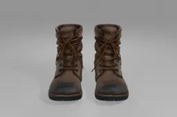 Pair of brown leather boots
