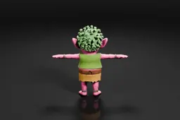 Small figurine of a character with green hair