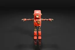 Red robot-like figure with arms and legs