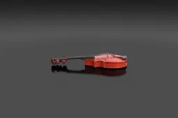 Finely detailed antique violin with a hand-carved scroll headstock and aged