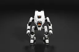White robot with orange eyes