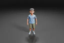 Young boy standing in a neutral pose