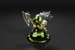 Miniature figurine of a dwarf warrior