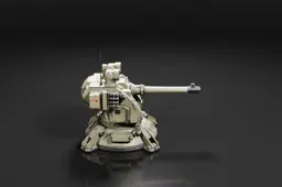 Futuristic-looking machine gun