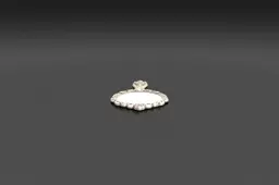 Small, oval-shaped pendant or brooch