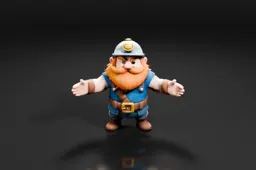 Cartoon character with a long beard and mustache