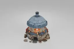 Small dome-shaped structure with a blue dome on top