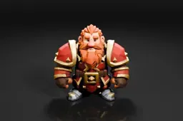 Cartoon character with a red beard and mustache